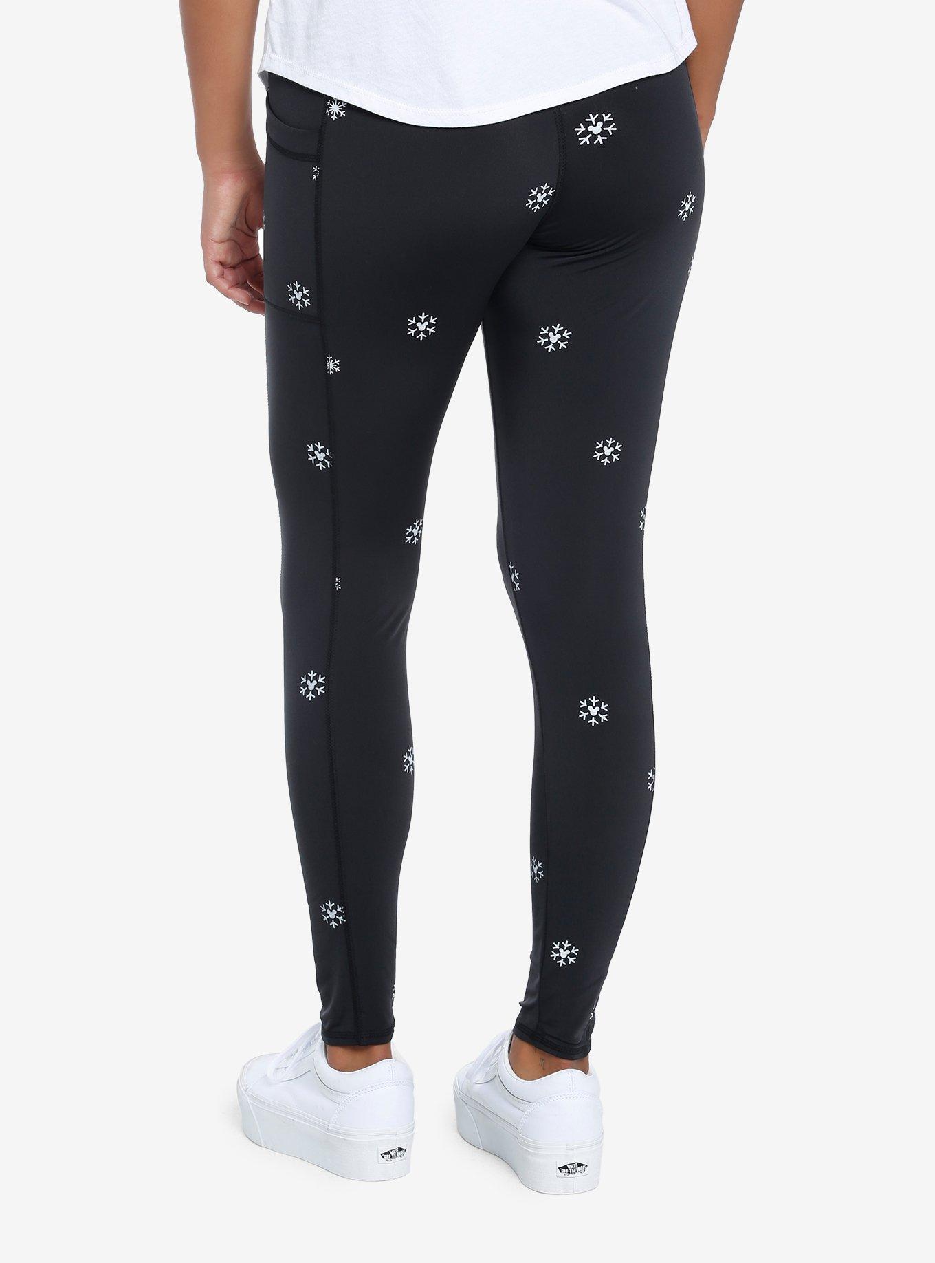 Her Universe Disney Mickey Mouse Snowflake Fleece Leggings Her Universe Exclusive, , hi-res