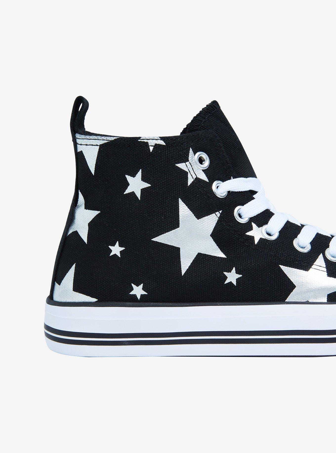 Silver Stars Hi-Top Sneakers, MULTI, alternate