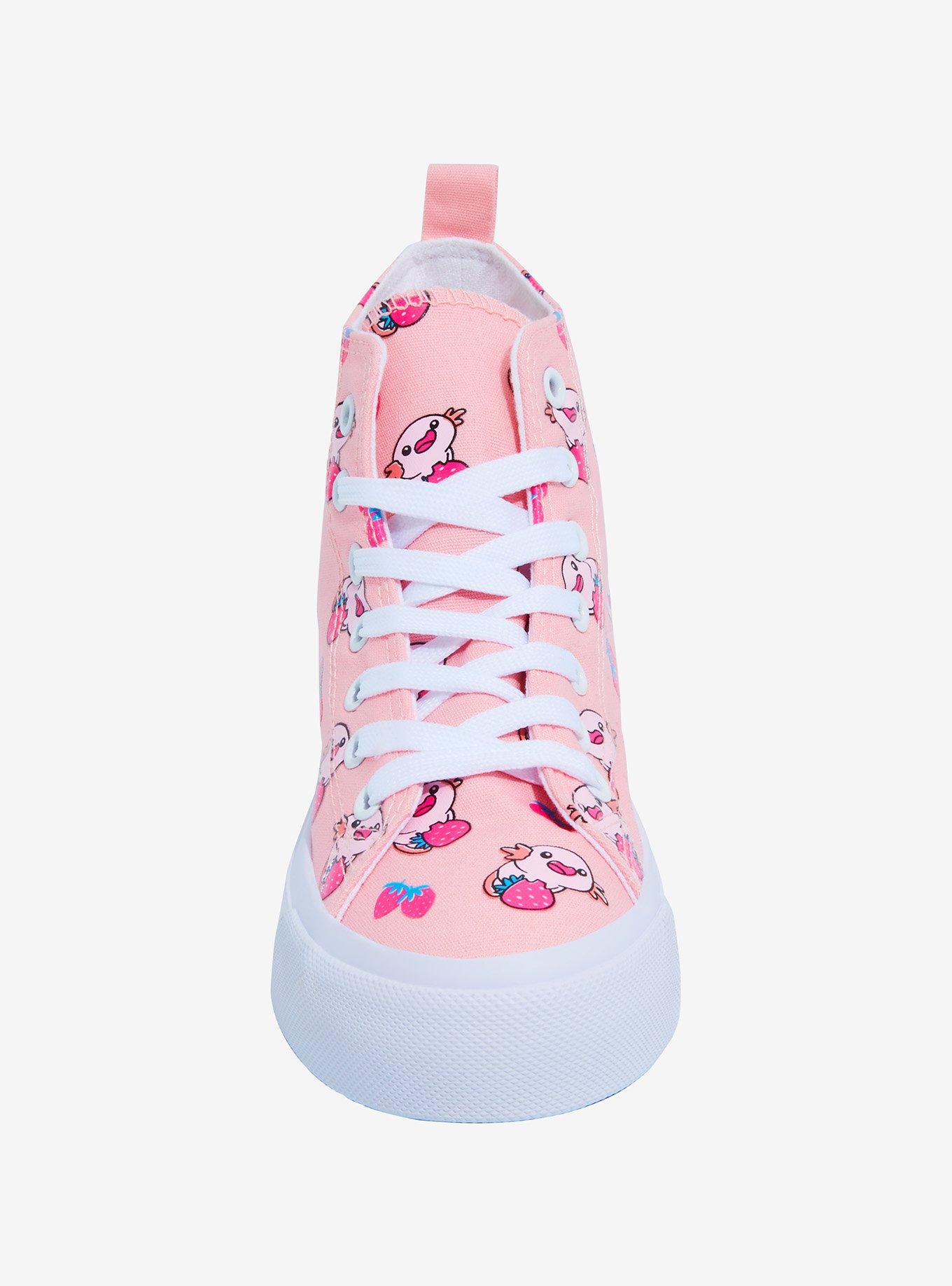 Axolotl Strawberry Hi-Top Platform Sneakers