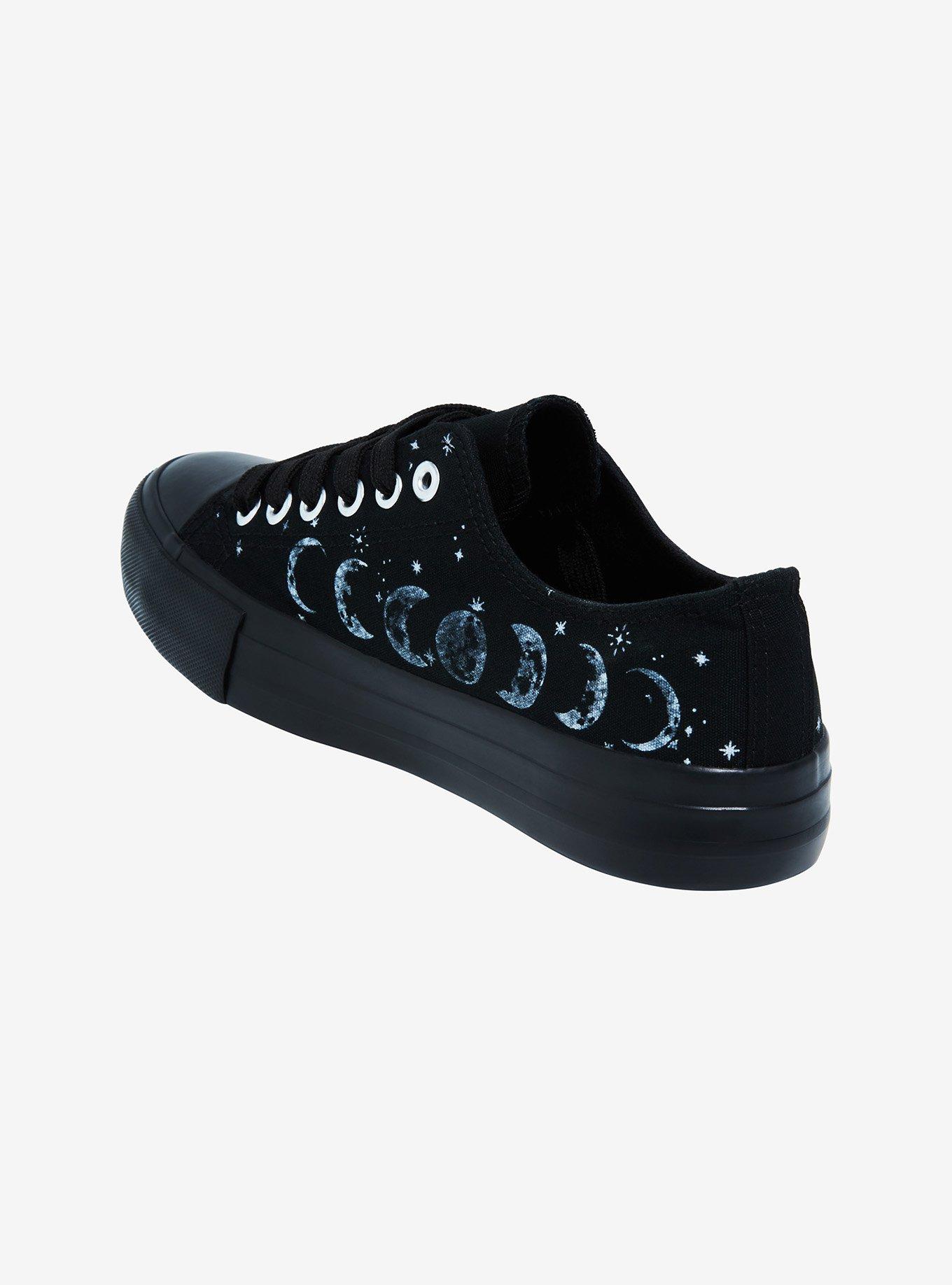 Celestial Moon Phase Lace-Up Sneakers, MULTI, alternate