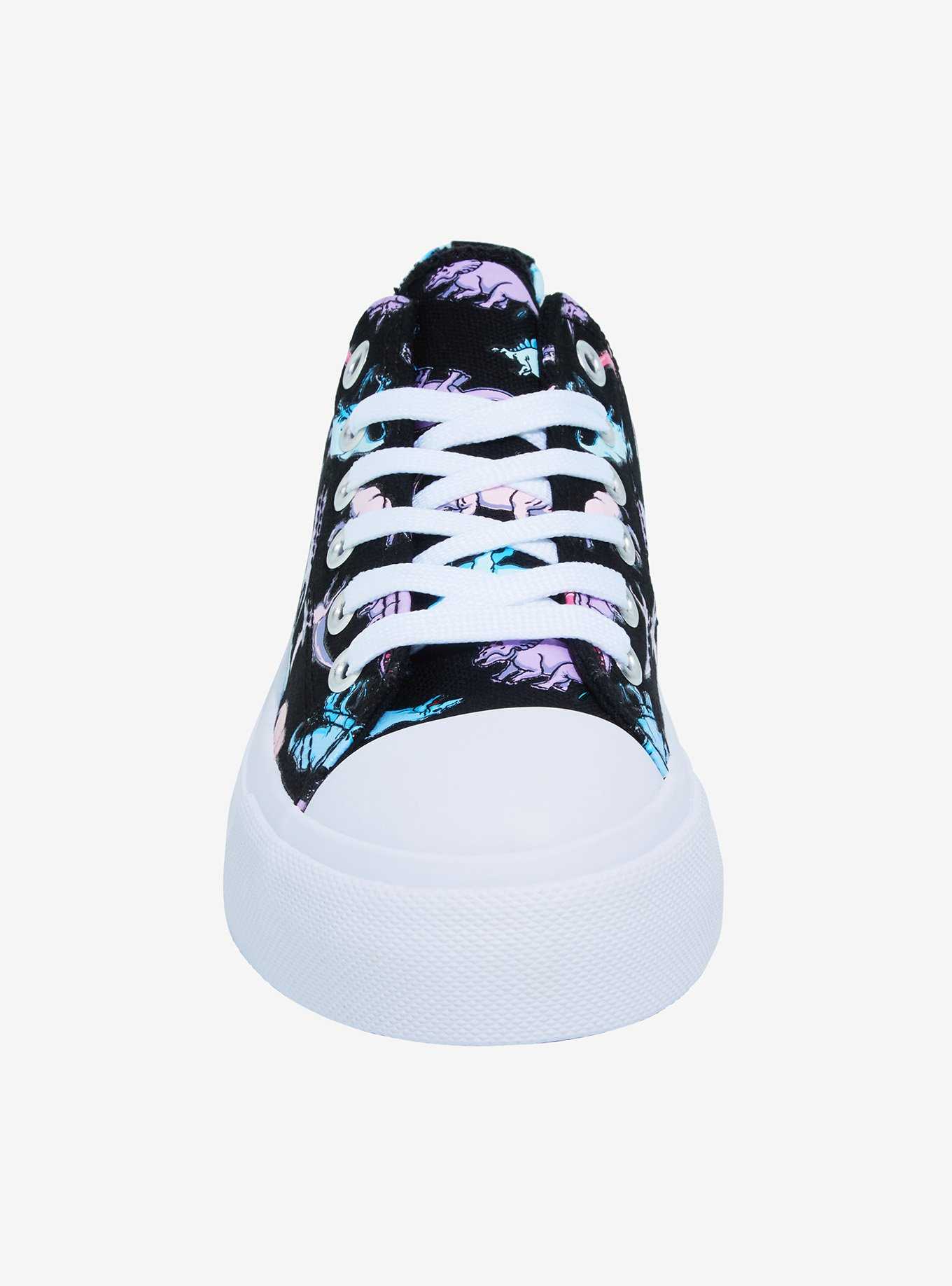 Pastel Dinosaur Lace-Up Platform Sneakers, , hi-res