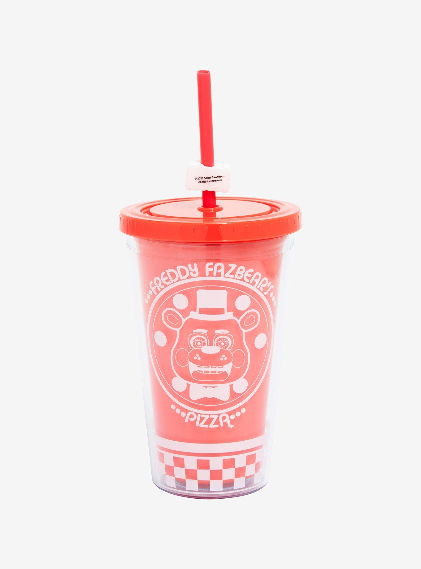 Five Nights At Freddy's Pizza Checkered Acrylic Travel Cup, , alternate