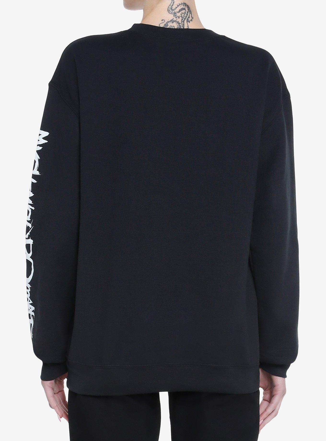 My Chemical Romance Skull Scribble Girls Sweatshirt, BLACK, alternate