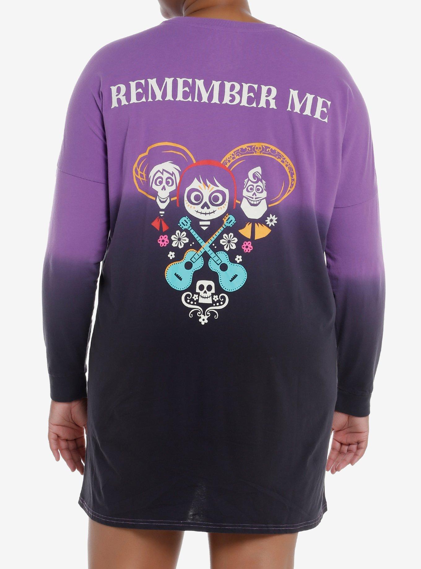 Disney Pixar Coco Remember Me Athletic Jersey Dress Plus Size, PURPLE  BLACK, alternate