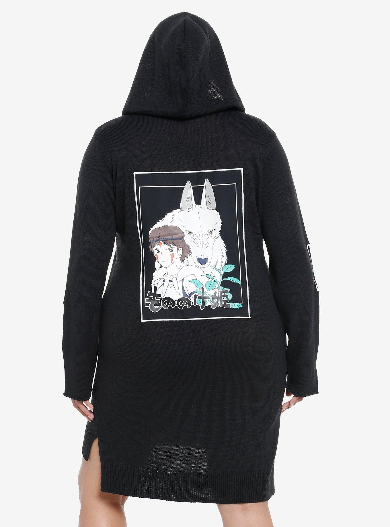 Her Universe Studio Ghibli Princess Mononoke Patches Hooded Sweater Dress Plus Size, , hi-res