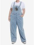 Looney Tunes Embroidered Overalls Plus Size, LIGHT WASH, alternate