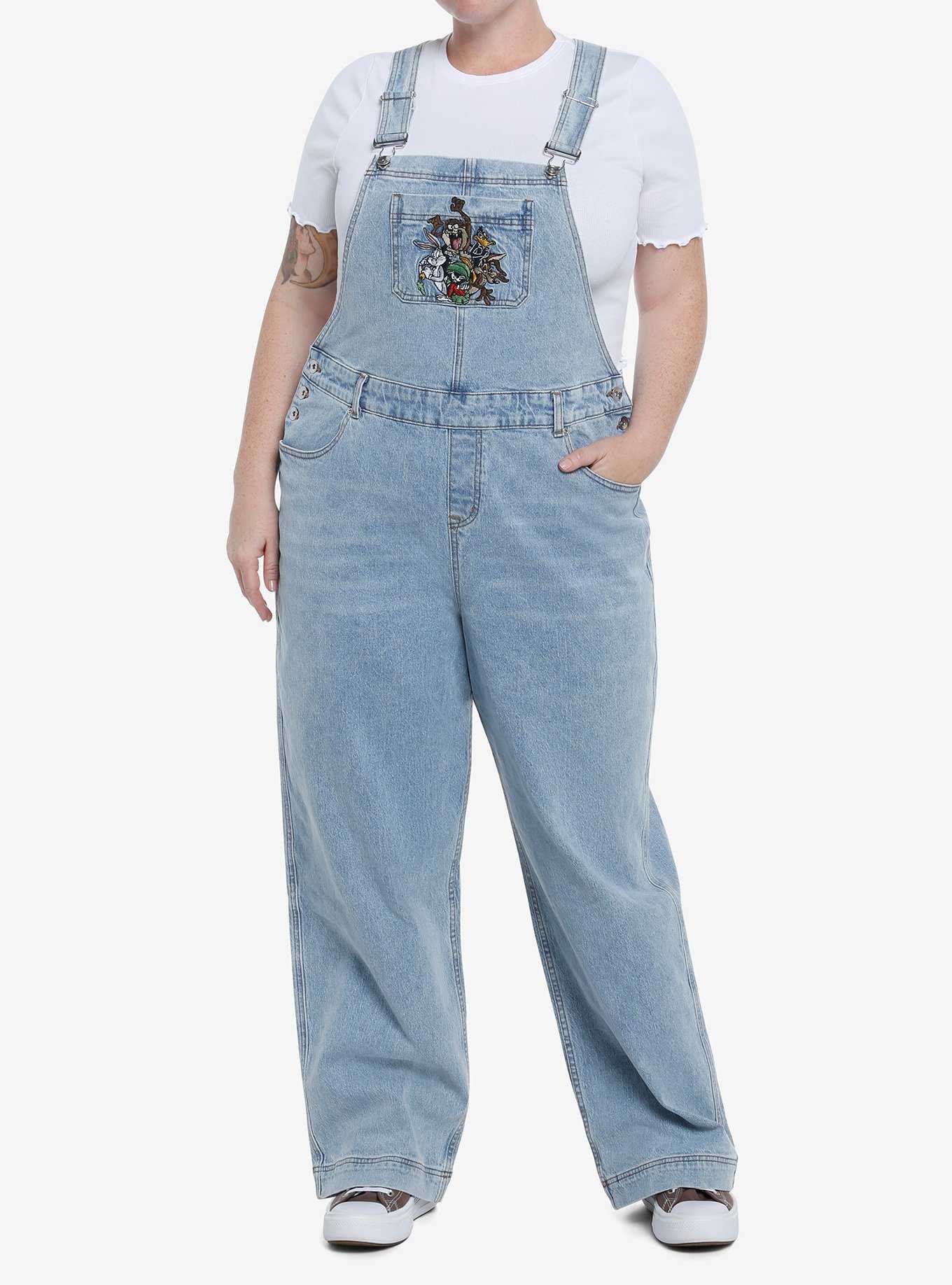 Looney Tunes Embroidered Overalls Plus Size, , hi-res