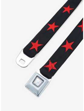 Black & Red Star Seatbelt Belt, , hi-res