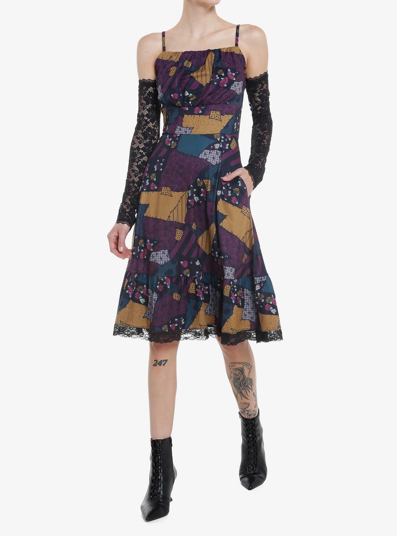 The Nightmare Before Christmas Sally Patchwork Dress, , hi-res