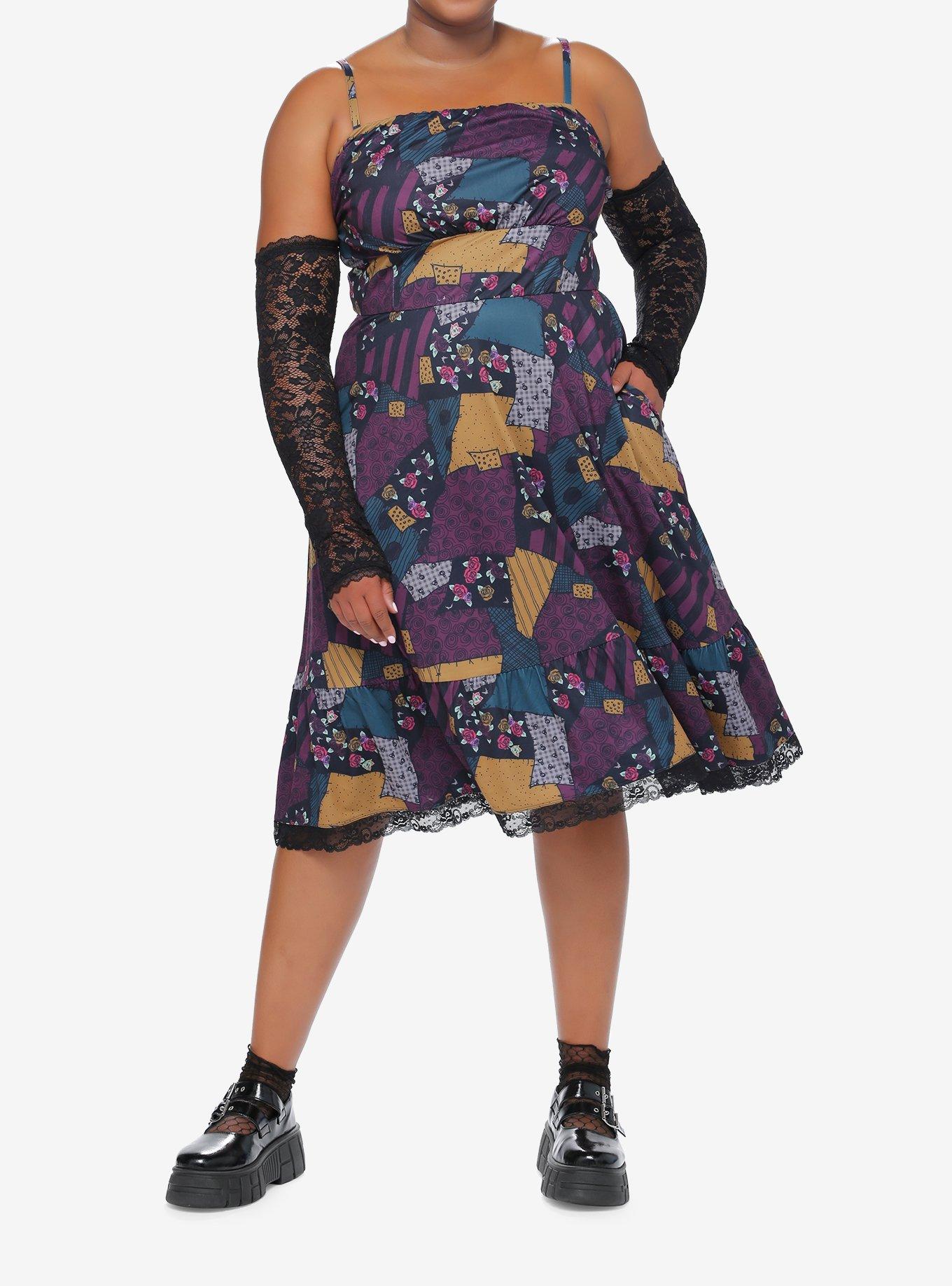 The Nightmare Before Christmas Sally Patchwork Dress Plus Size, MULTI, alternate