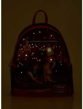 Loungefly Disney Tangled Rapunzel & Flynn Boat Scene Glow-in-the-Dark Mini Backpack - BoxLunch Exclusive, , hi-res