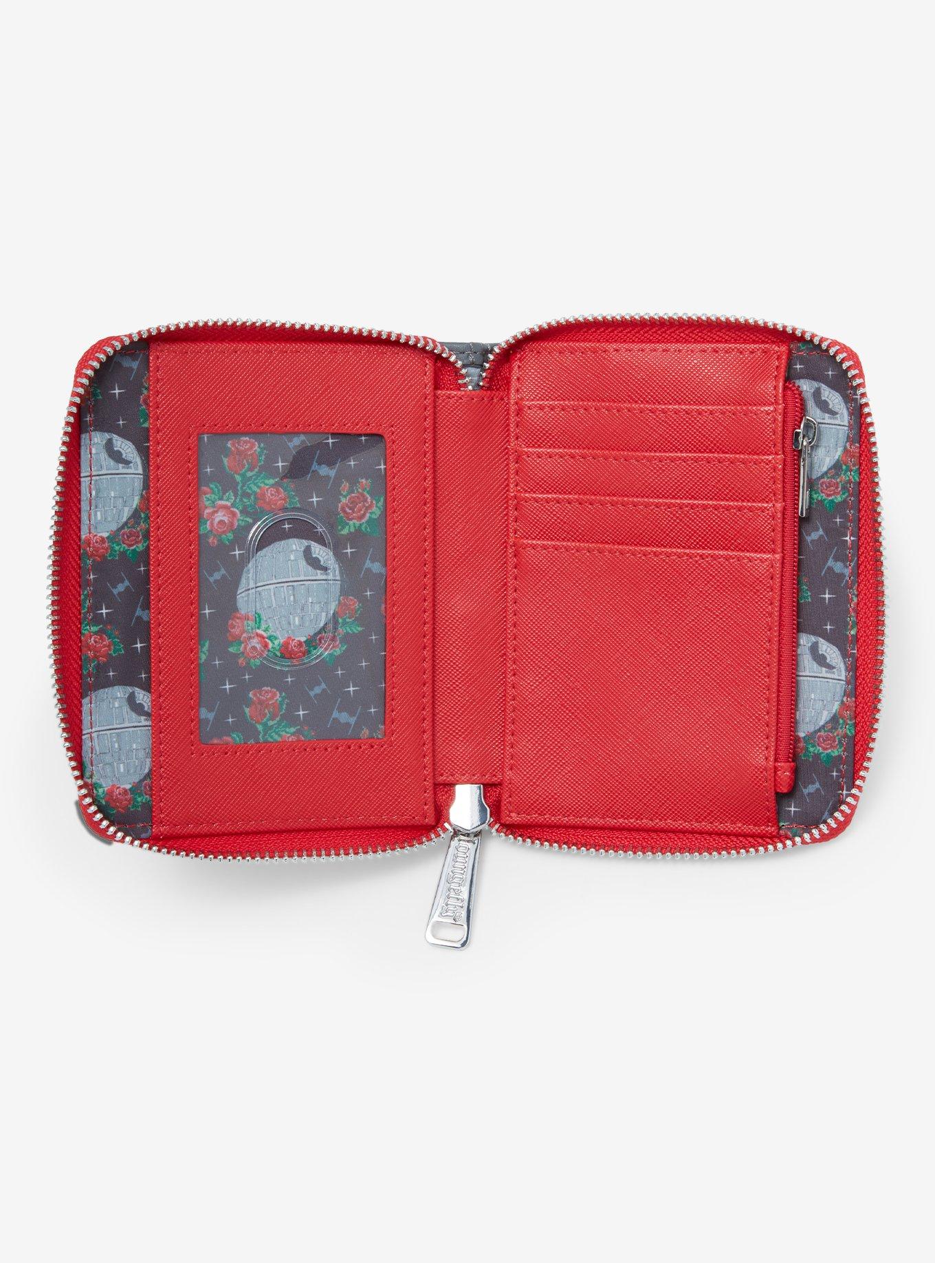 Loungefly Star Wars Death Star Cross Stitch Small Zip Wallet - BoxLunch Exclusive, , alternate