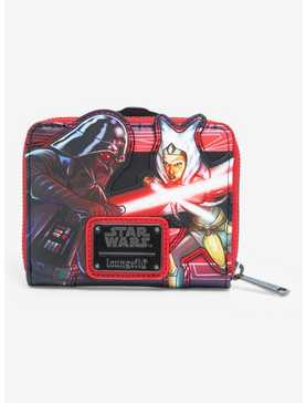 Loungefly Star Wars Darth Vader & Ahsoka Small Zip Wallet - BoxLunch Exclusive, , hi-res
