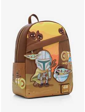 Loungefly Star Wars The Mandalorian Grogu & Mando Mini Backpack - BoxLunch Exclusive, , hi-res