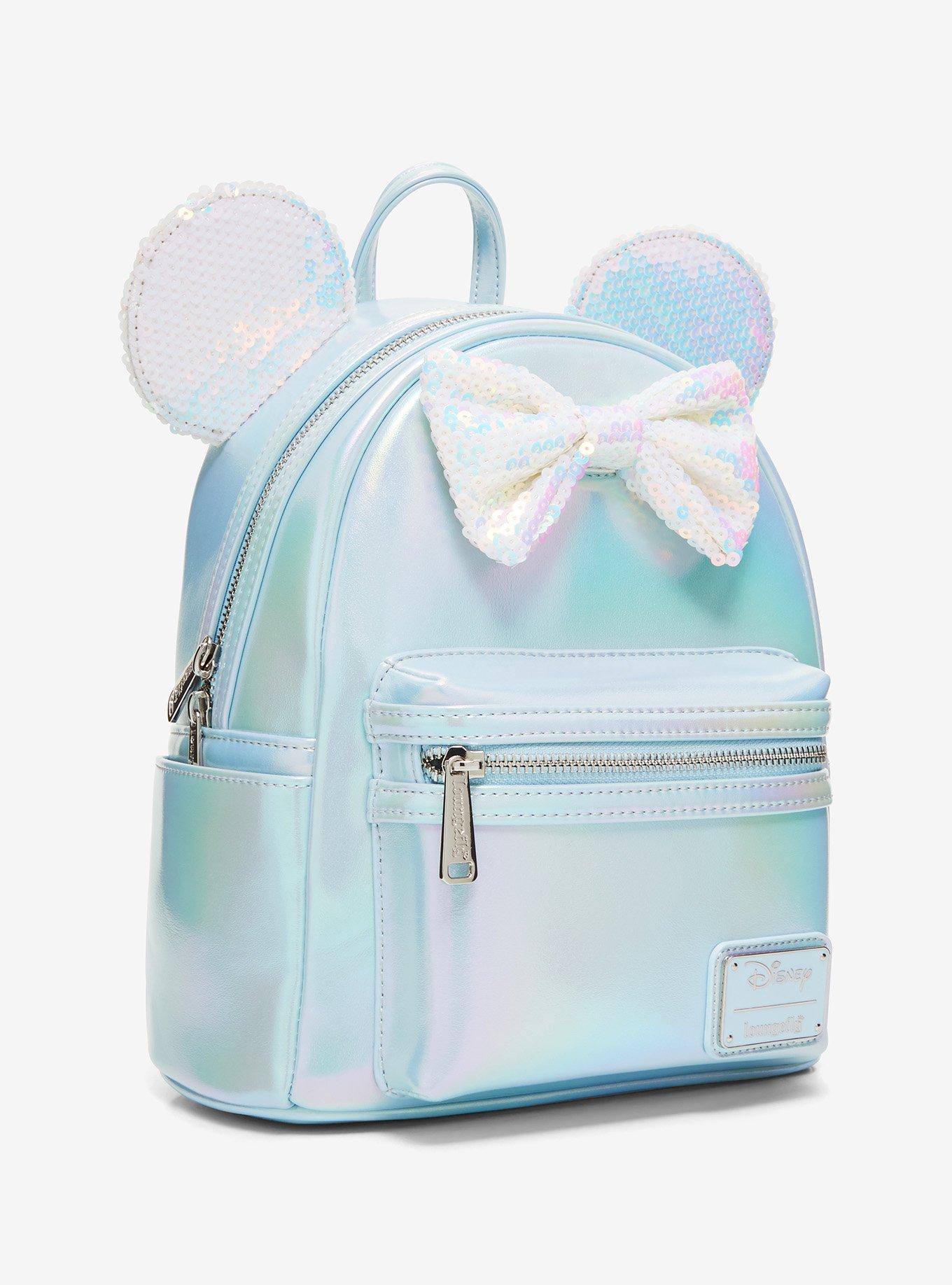Loungefly Disney Minnie Mouse Denim Patch Backpack - BoxLunch Exclusive, BoxLunch