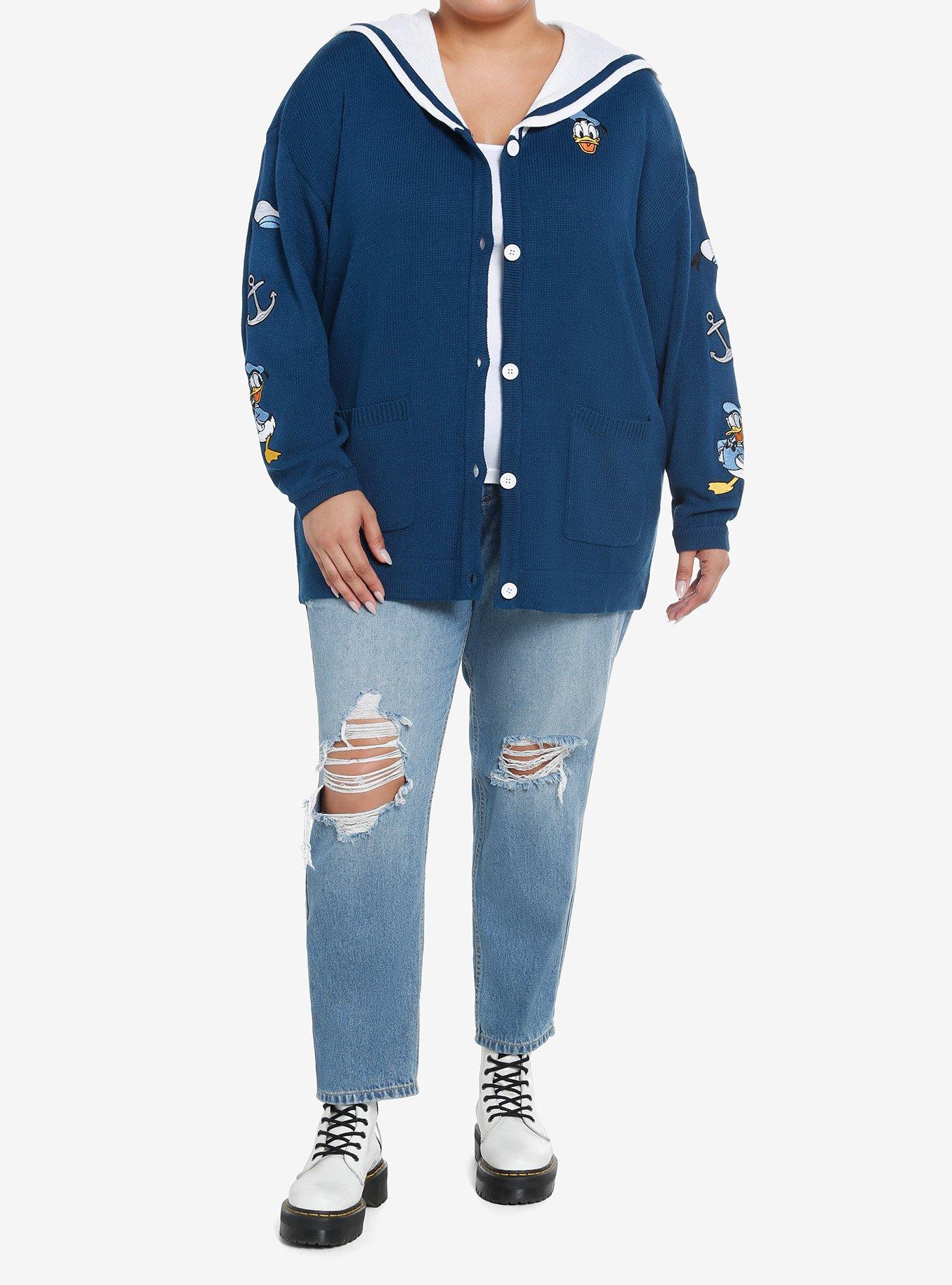 Disney Donald Duck Embroidered Girls Cardigan Plus Size, , hi-res