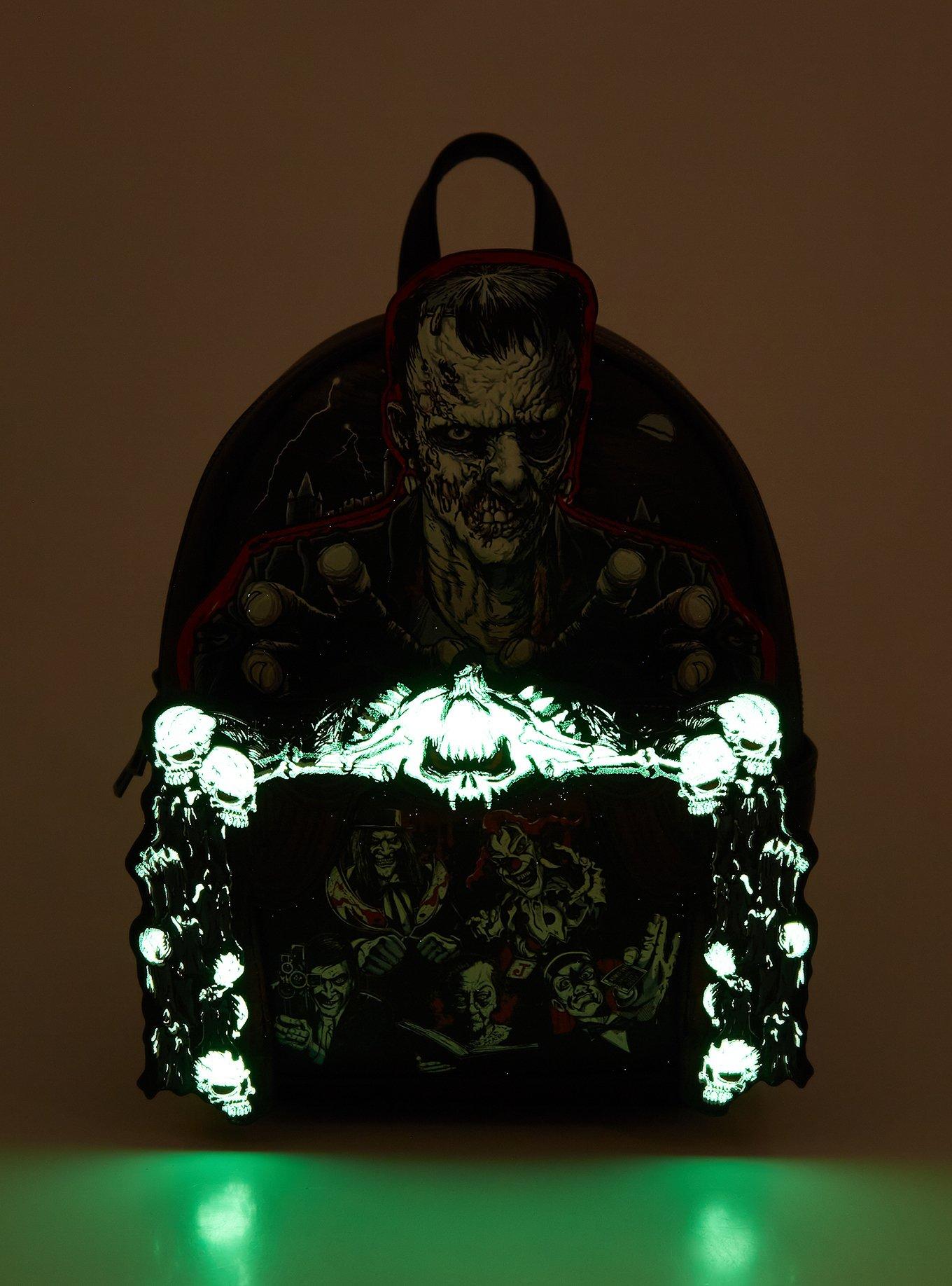 Universal Studios Halloween Horror Nights Glow-In-The-Dark Mini Backpack Hot Topic Exclusive, , alternate
