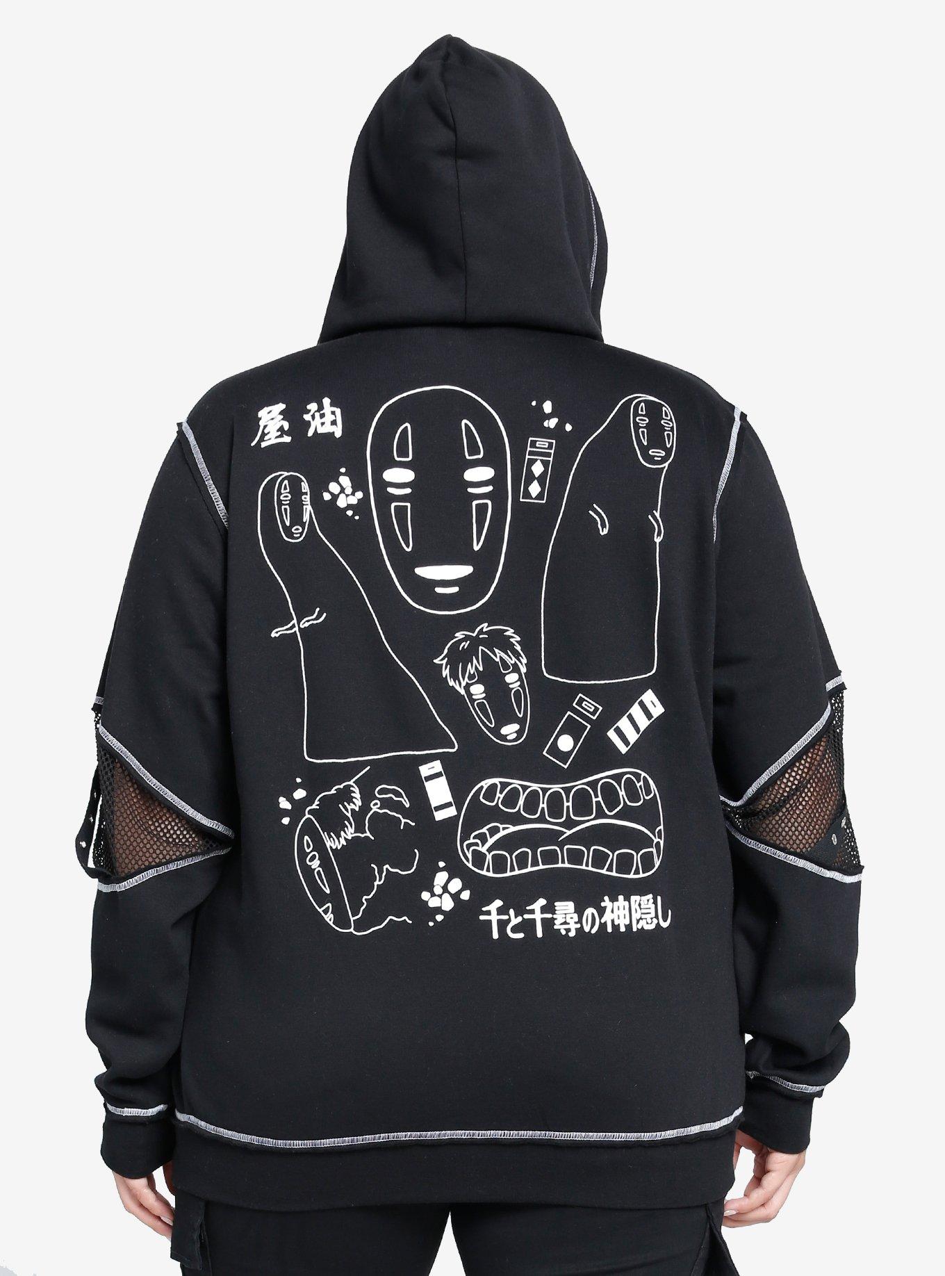 Studio Ghibli Spirited Away No-Face Hardware Girls Oversized Hoodie Plus Size, MULTI, alternate