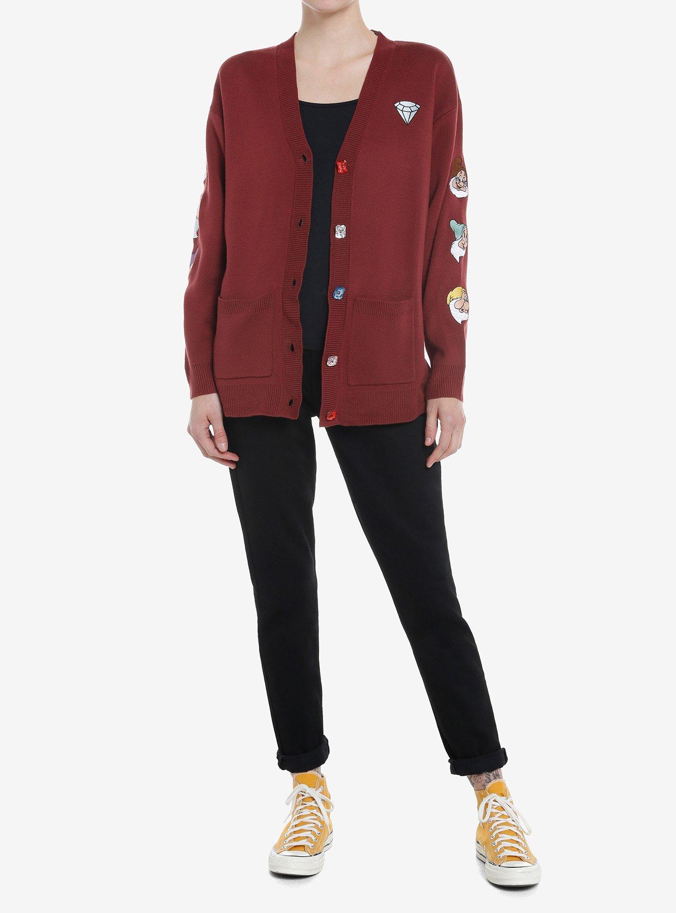 Disney Snow White And The Seven Dwarfs Gems Embroidered Girls Cardigan, MULTI, alternate
