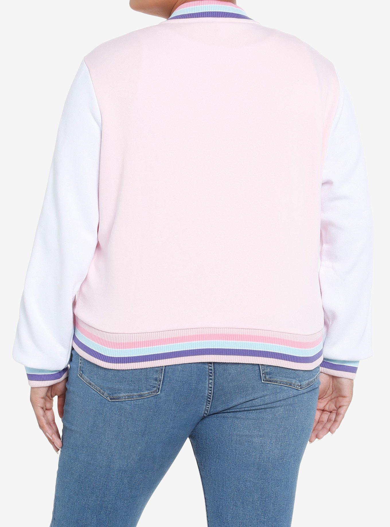 Studio Ghibli Spirited Away Soot Sprites Pastel Girls  Varsity Jacket Plus Size, MULTI, alternate