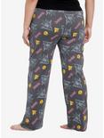 Yu-Gi-Oh! Yugi Millennium Pieces Girls Pajama Pants Plus Size, GREY, alternate