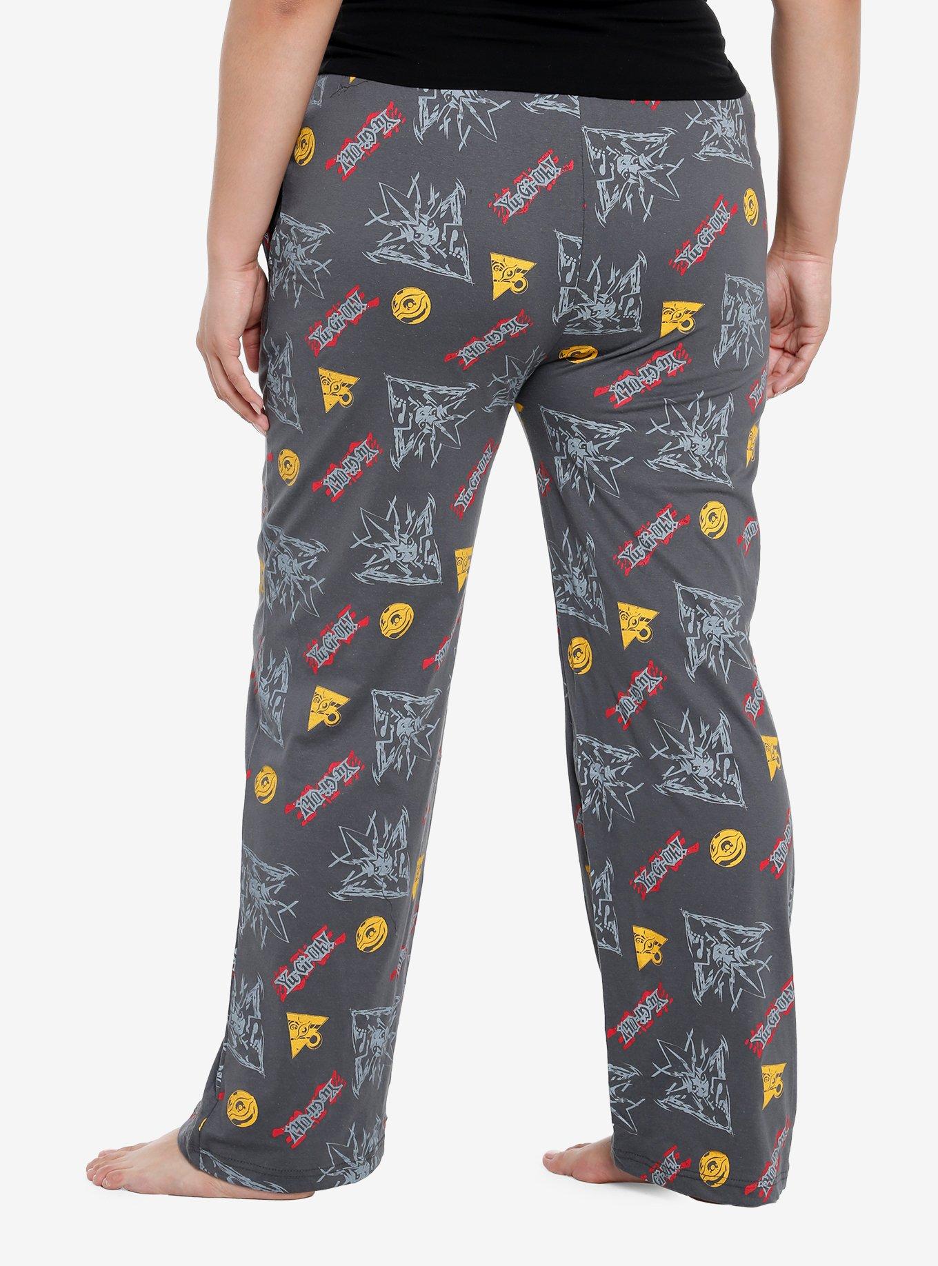 Yu-Gi-Oh! Yugi Millennium Pieces Girls Pajama Pants Plus Size, GREY, alternate