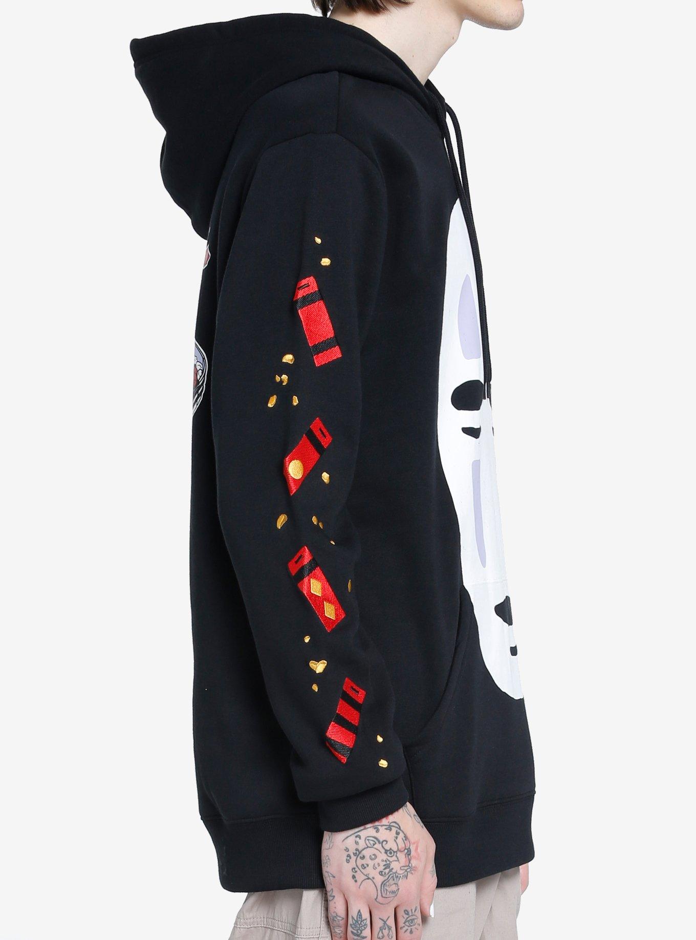 Studio Ghibli Spirited Away No-Face Jumbo Graphic Hoodie, BLACK, alternate