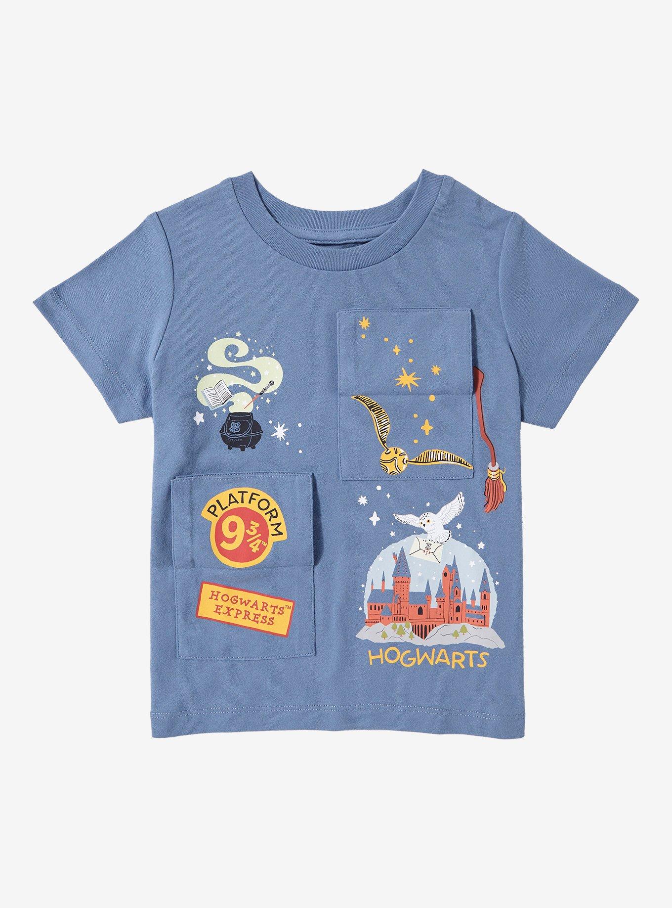 Harry Potter Hogwarts Toddler Flip T-Shirt &mdash; BoxLunch Exclusive, STEEL BLUE, alternate