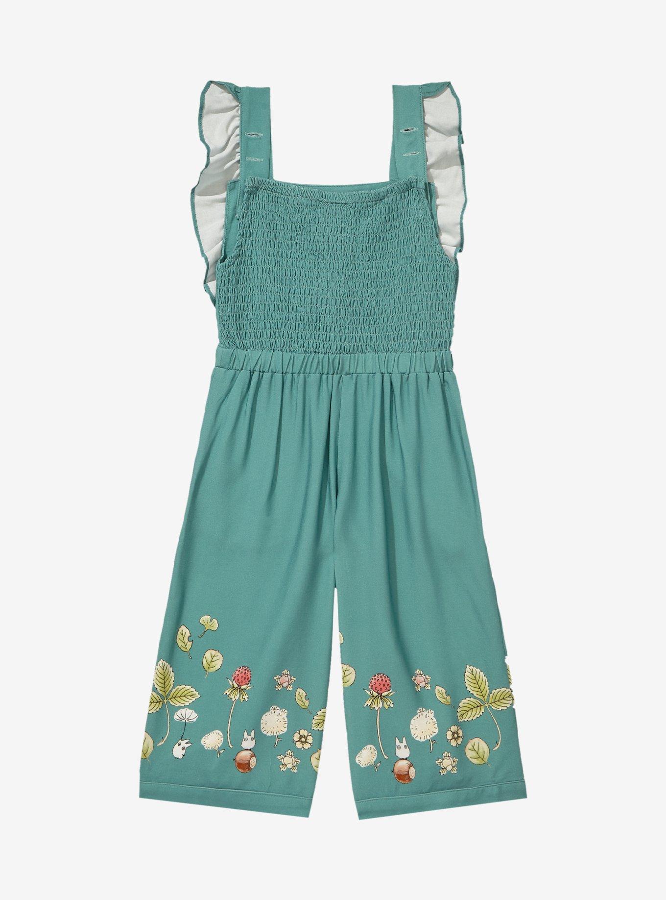 Studio Ghibli My Neighbor Totoro Floral Toddler Ruffle Romper - BoxLunch Exclusive, SAGE, alternate