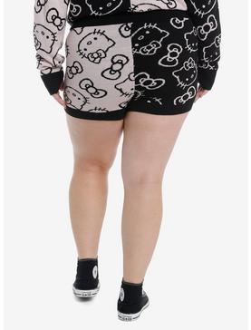 Hello Kitty Bow Split Girls Lounge Shorts Plus Size, , hi-res