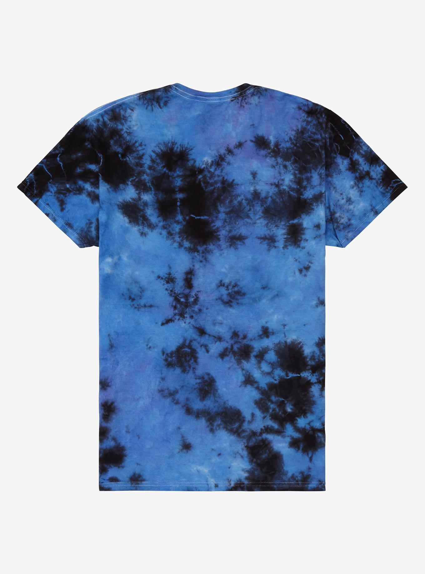 Corpse Bride Emily Frame Blue Tie-Dye Boyfriend Fit Girls T-Shirt, MULTI, alternate