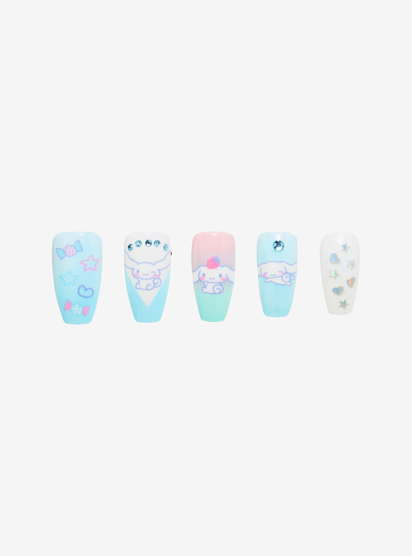 Cinnamoroll Strawberry Faux Nail Set, , alternate