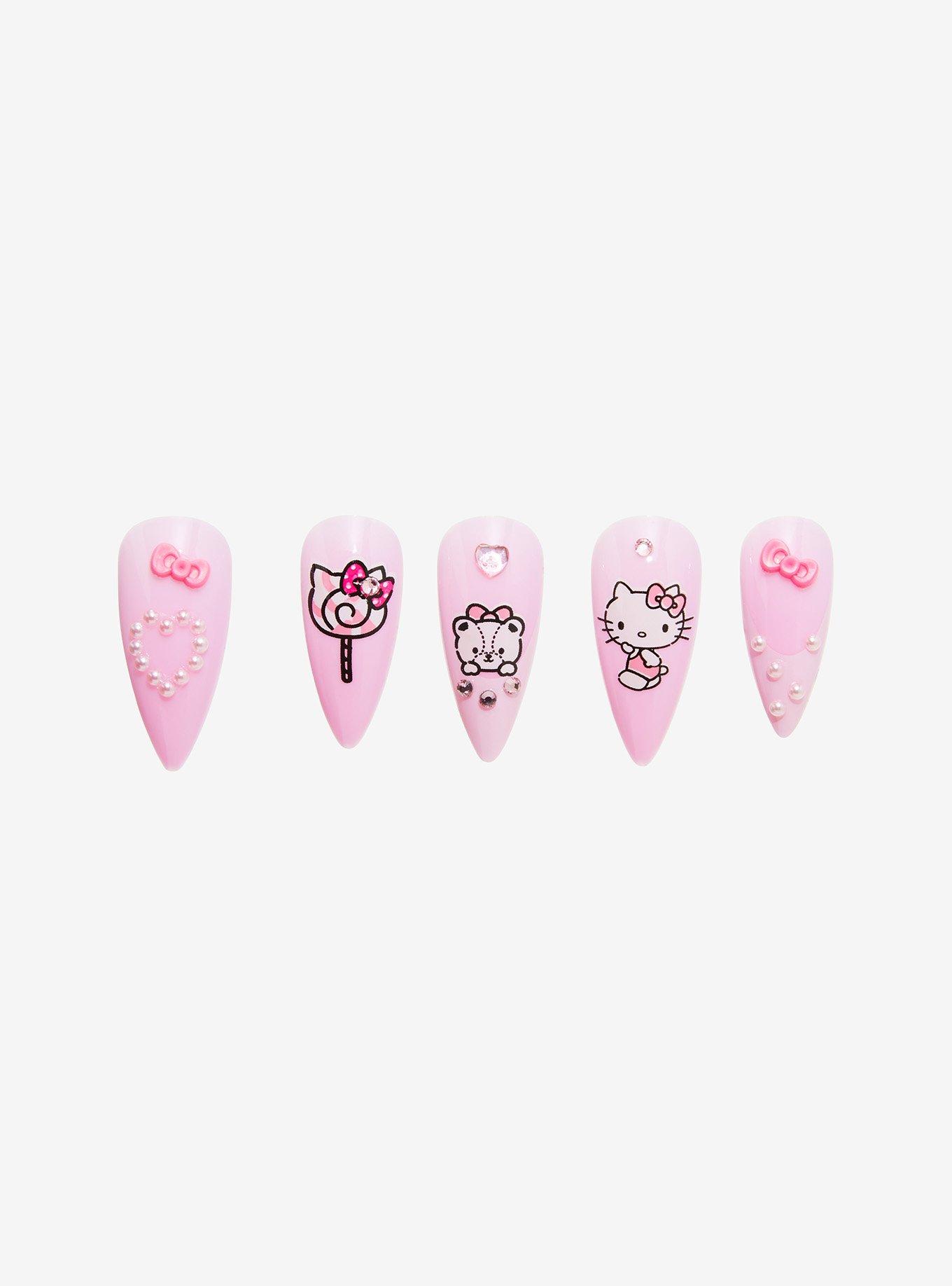 Hello Kitty Snacks Faux Nail Set, , alternate