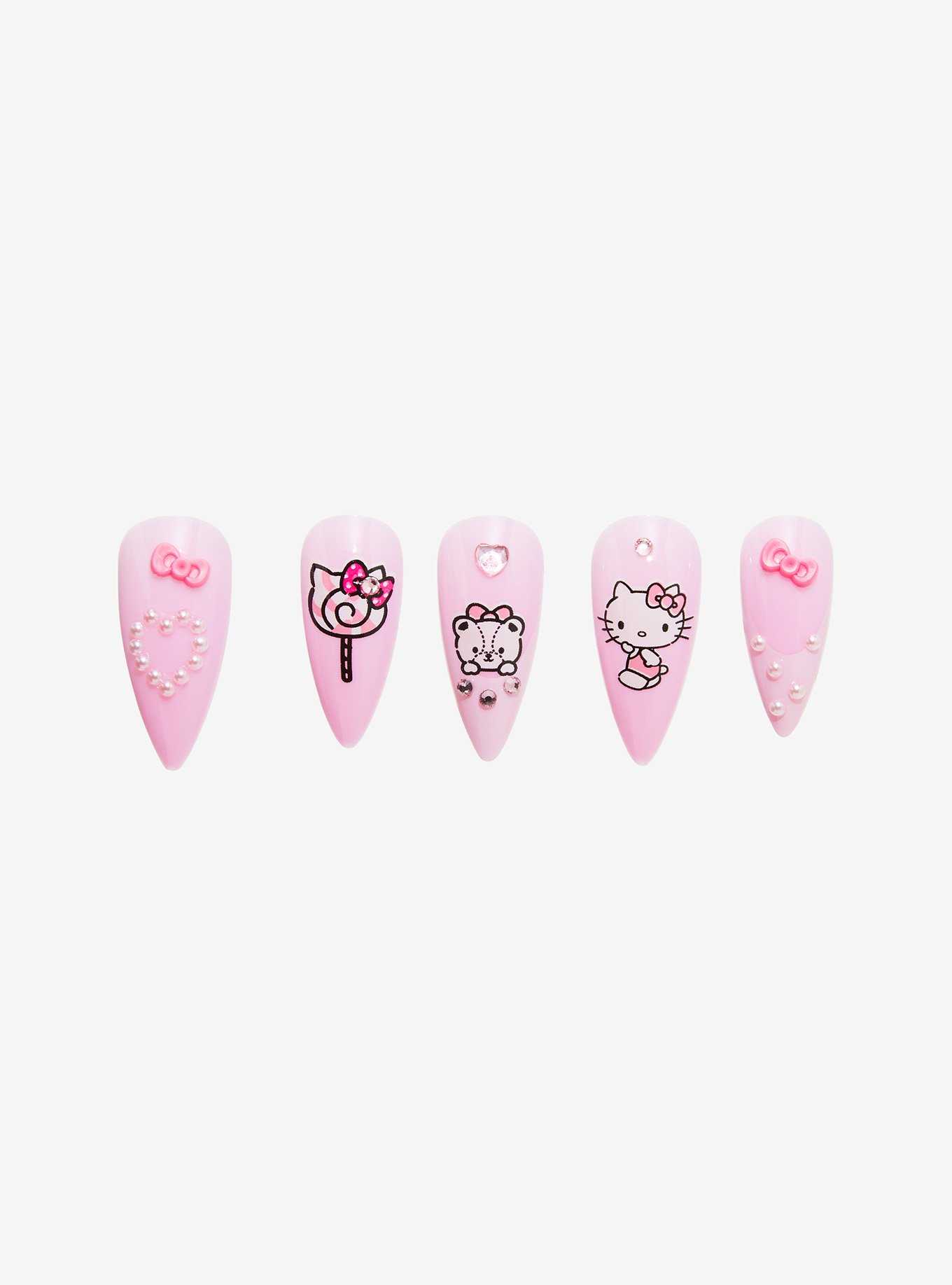 Hello Kitty Snacks Faux Nail Set, , hi-res