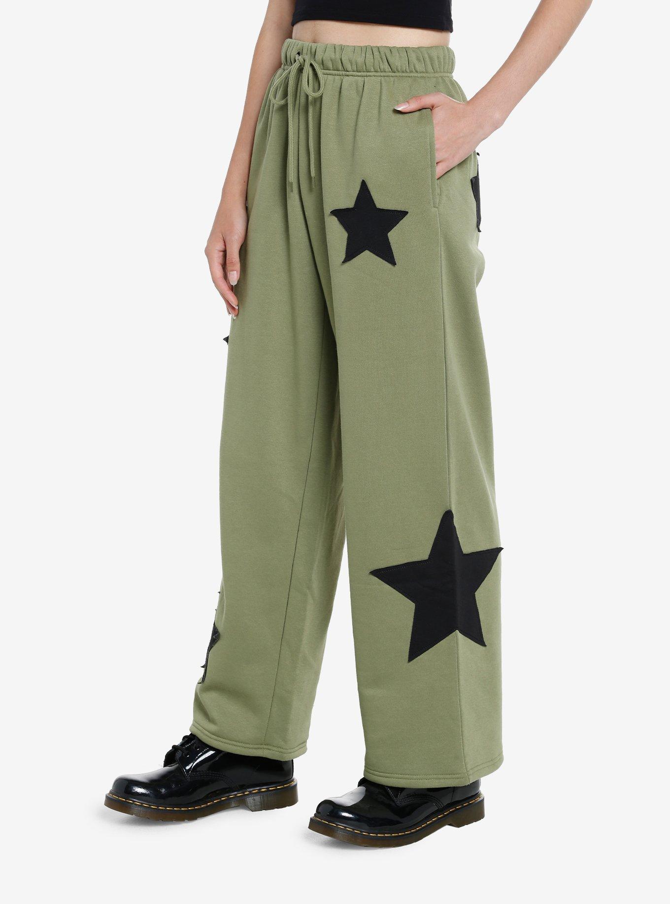 Star Patch Girls Lounge Pants, GREEN, alternate