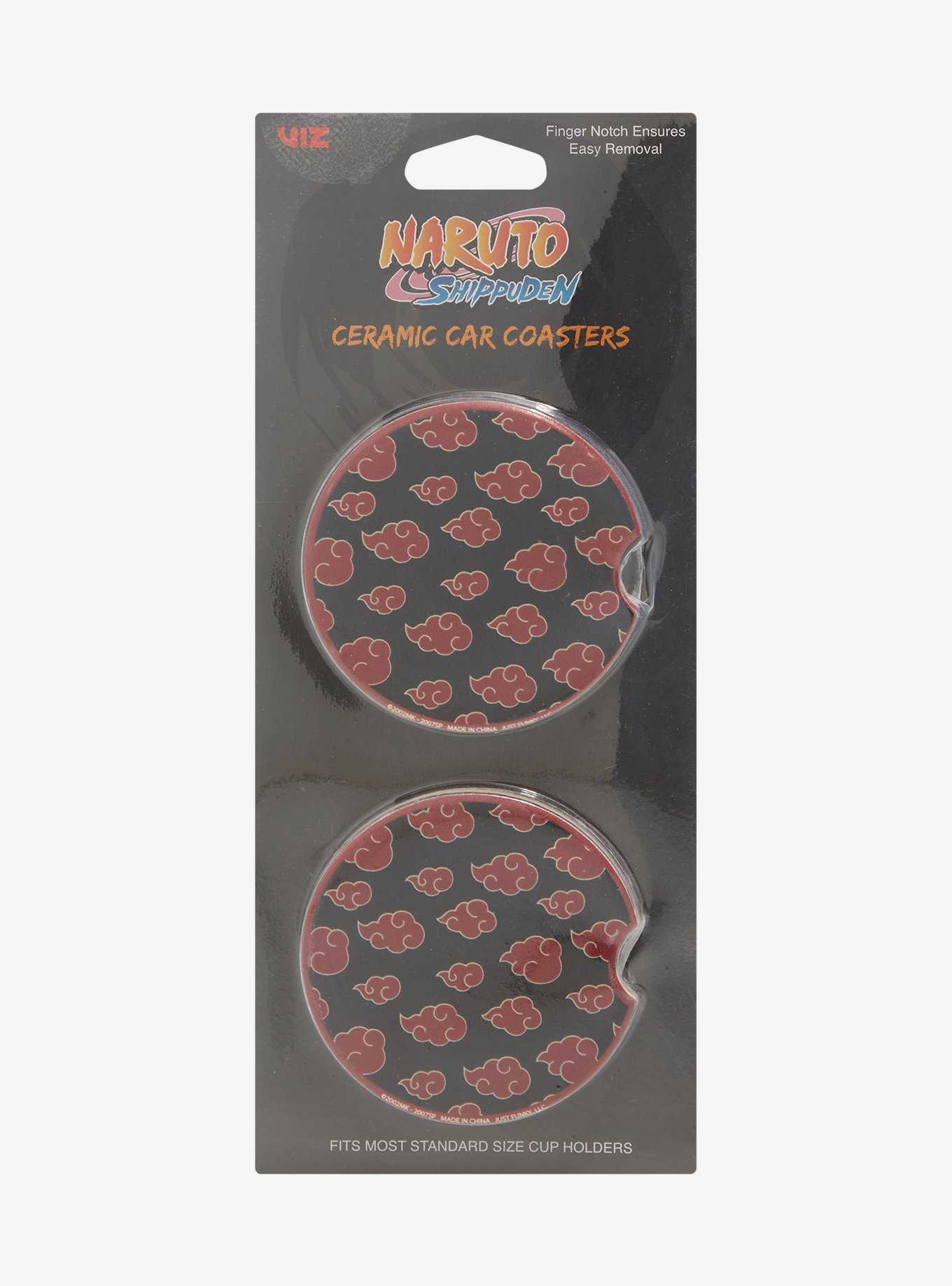 Naruto Shippuden Akatsuki Cloud Allover Print Ceramic Car Coasters, , hi-res