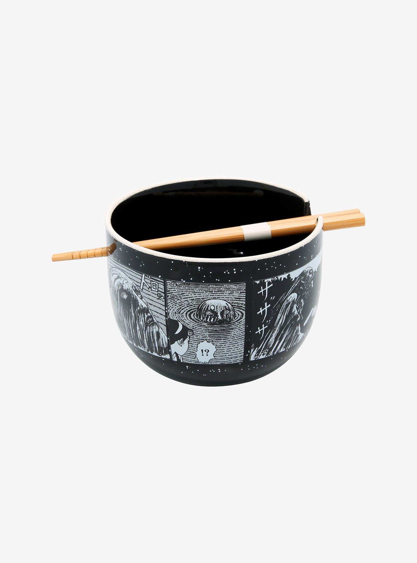 Junji Ito Collection Panels Ramen Bowl With Chopsticks, , alternate