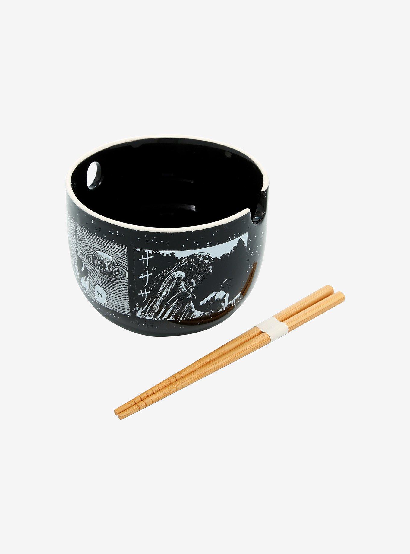 Junji Ito Collection Panels Ramen Bowl With Chopsticks, , alternate