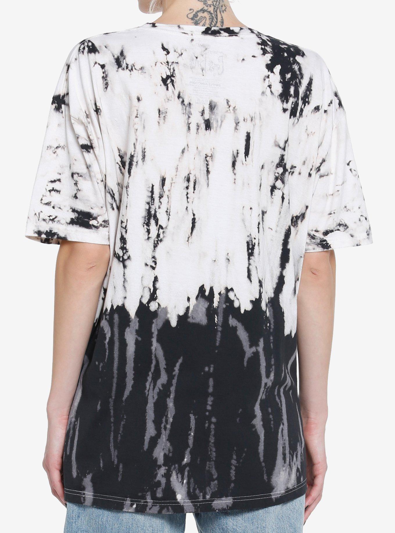 Corpse Bride Emily Coffin Tie-Dye Girls Oversized T-Shirt, MULTI, alternate