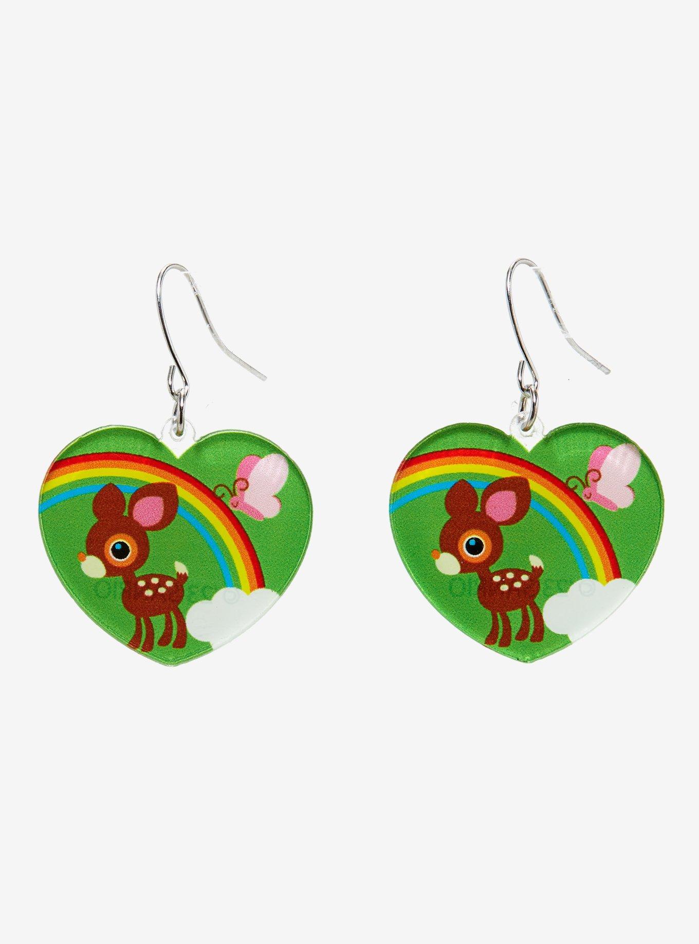 Deery-Lou Heart Drop Earrings, , alternate