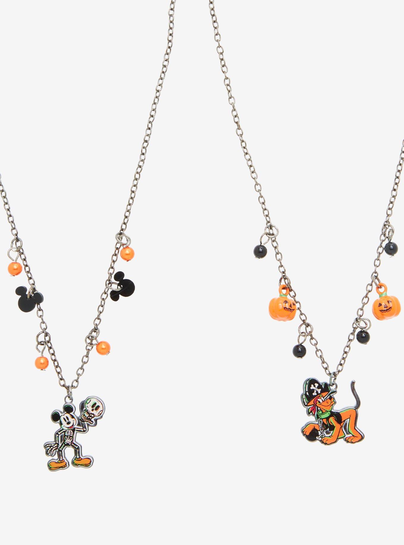 Disney100 Mickey Mouse & Pluto Halloween Best Friend Necklace Set, , hi-res