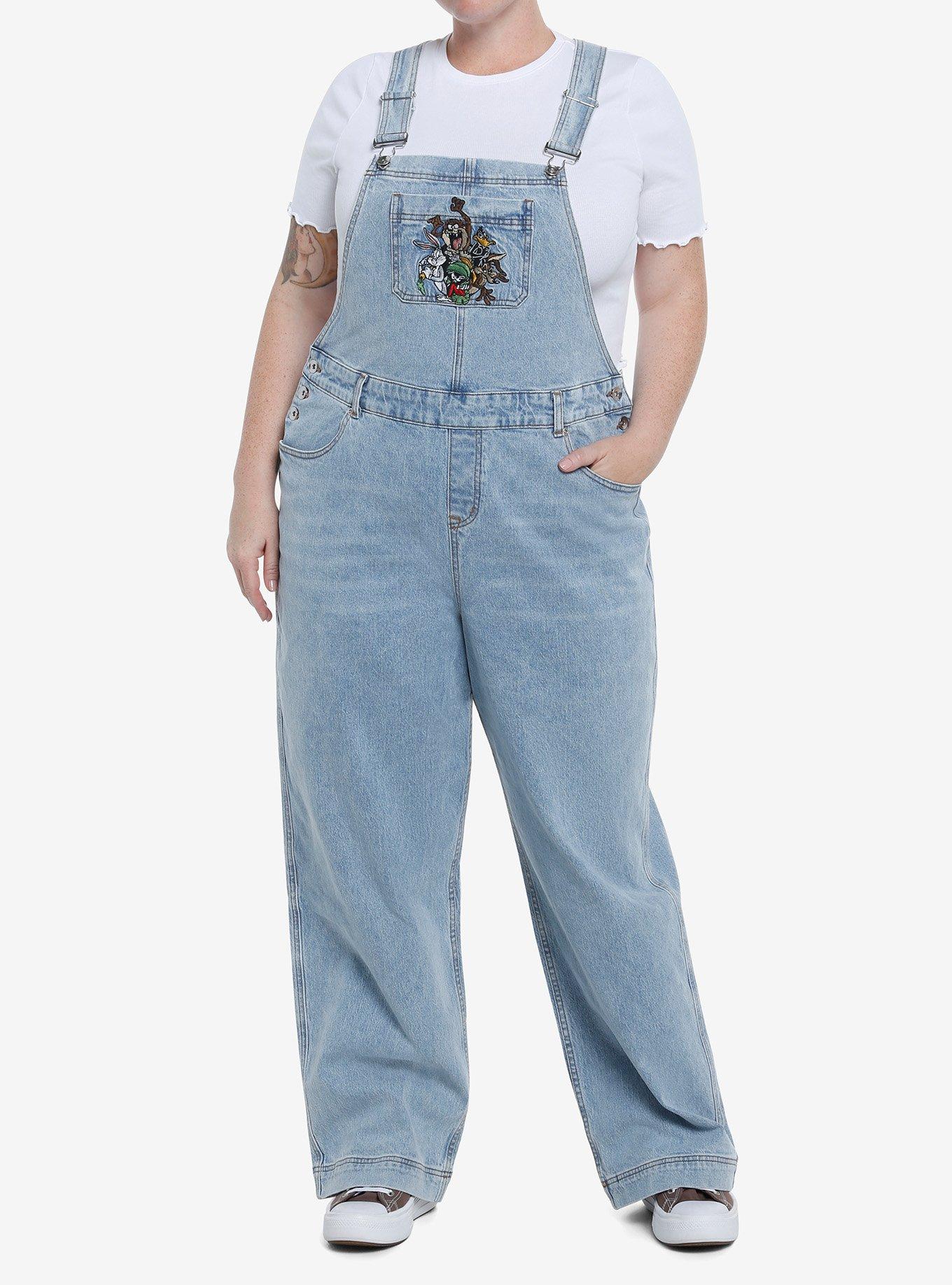 Looney Tunes Embroidered Girls Overalls Plus Size, , hi-res