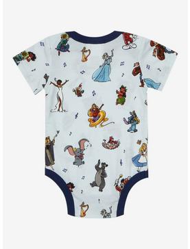 Disney 100 Characters Allover Print Infant One-Piece - BoxLunch Exclusive, , hi-res