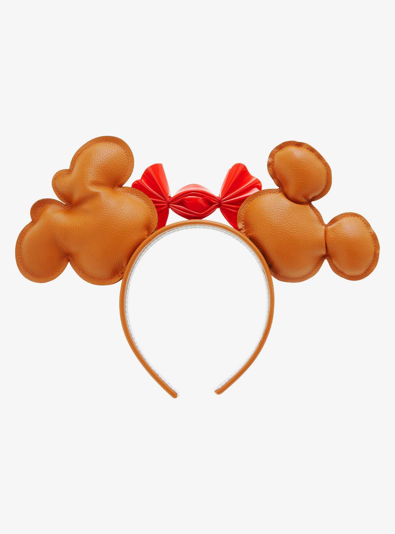 Disney Minnie Mouse Mickey & Minnie Gingerbread Ears Headband - BoxLunch Exclusive, , hi-res