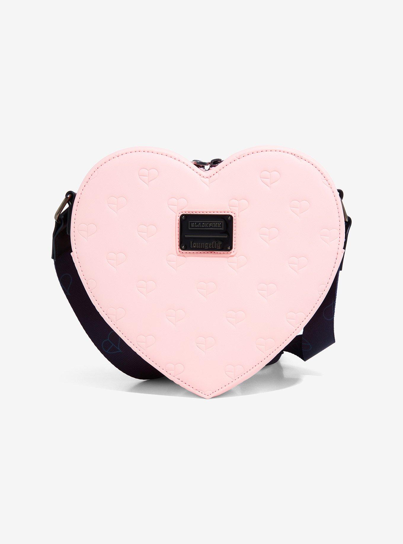 Loungefly BLACKPINK Heart Embossed Crossbody Bag, , alternate
