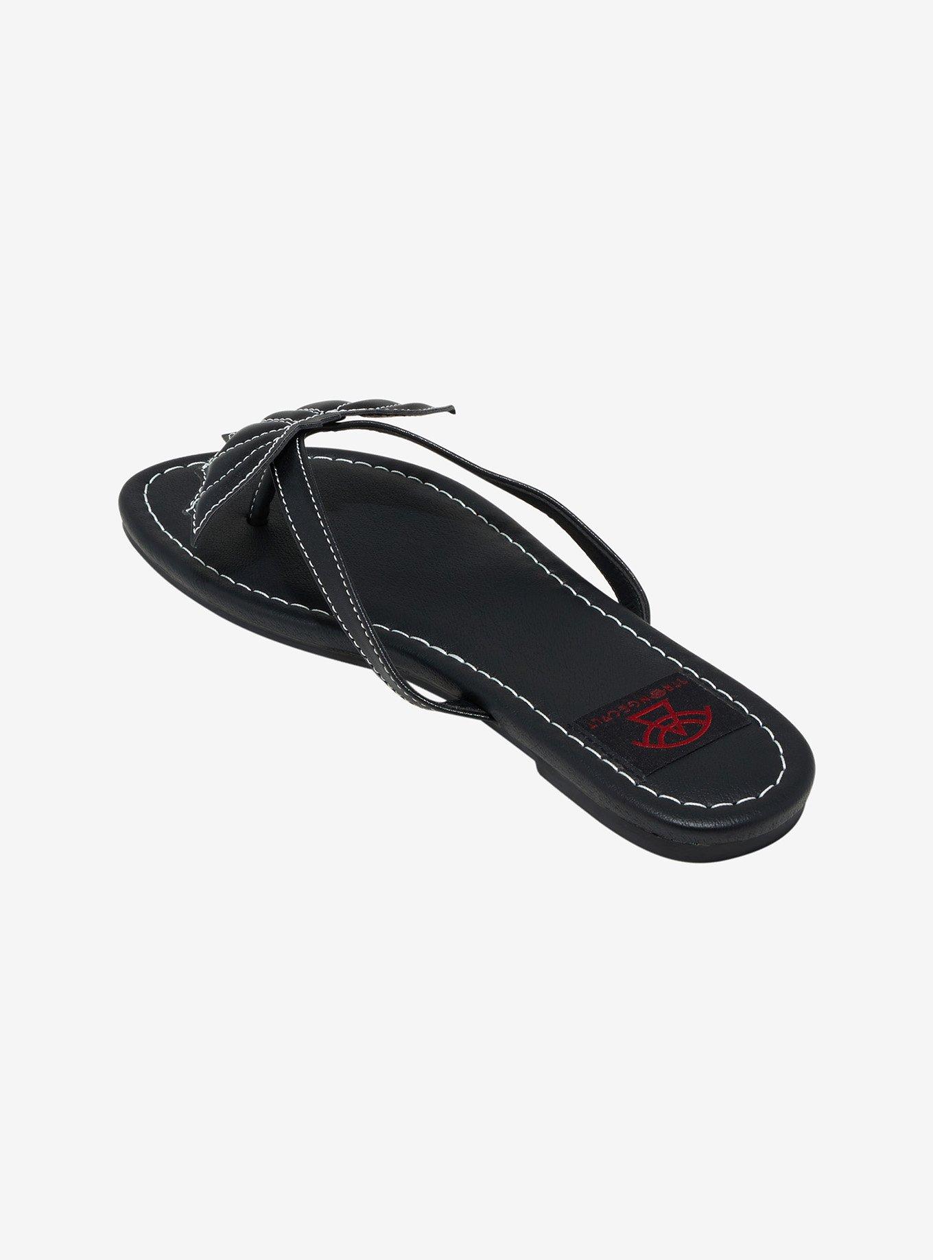 Strange Cvlt Black Bat Flip Flops, MULTI, alternate
