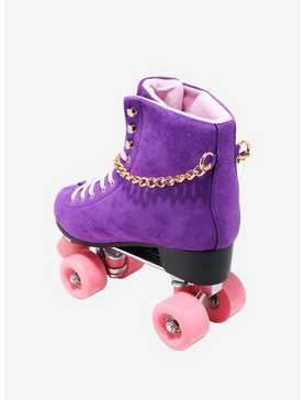 Cosmic Skates Purple Suede Chain Roller Skates, , hi-res