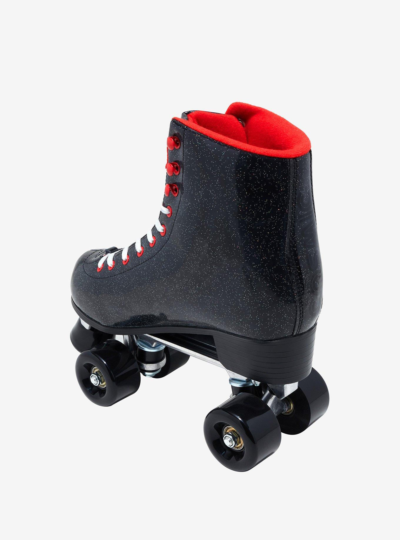 Cosmic Skates Black Glitter Roller Skates, MULTI, alternate