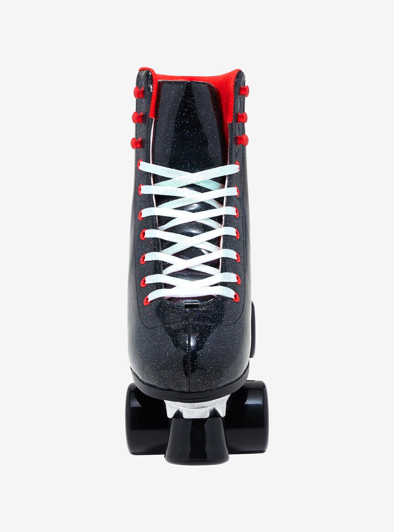 Cosmic Skates Black Glitter Roller Skates, MULTI, alternate