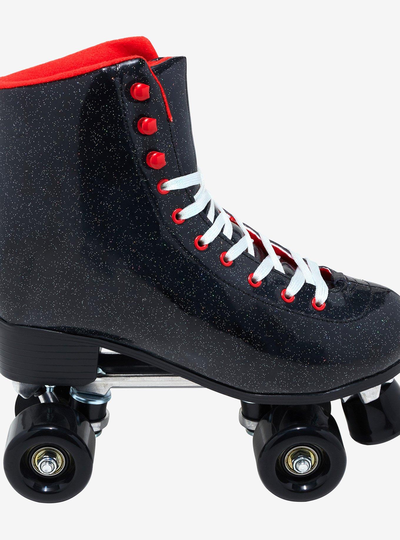 Cosmic Skates Black Glitter Roller Skates, MULTI, alternate